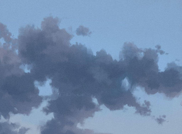 a digital painting of clouds