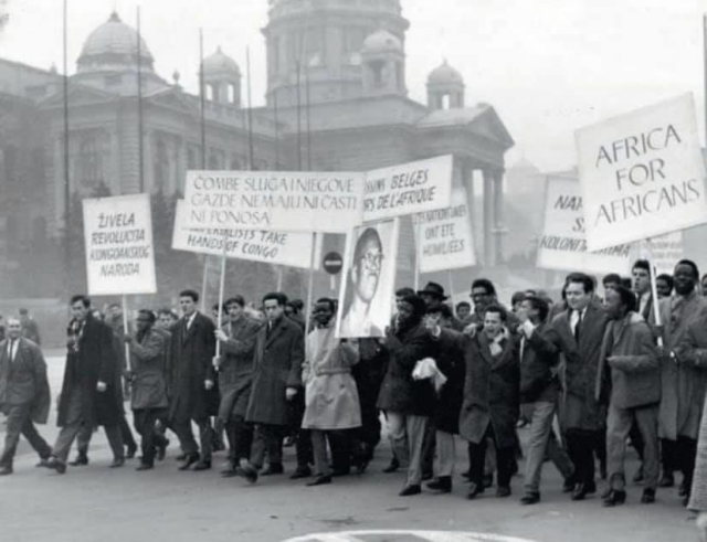Protesters in Belgrade