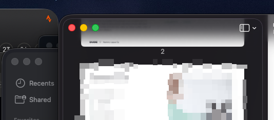 Screenshot of double borders