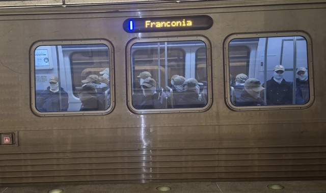 A metro train full of morons headed into Washington DC