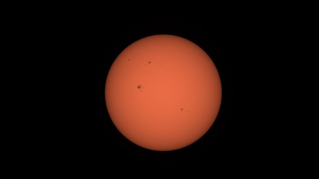 Our star the sun, photo made with sun filter