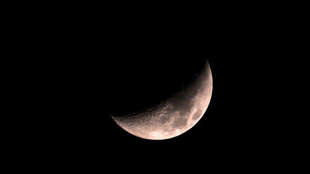 Our moon Luna, just now in the sky.