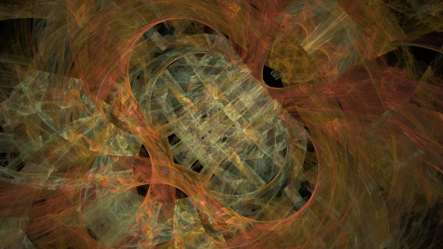 A flame fractal render. Swirly shapes in pastel colors fill the entire frame. The colors have an autumn vibe to them.