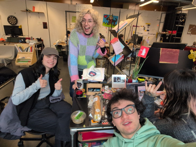 Selfie of us in the XPUB Studio