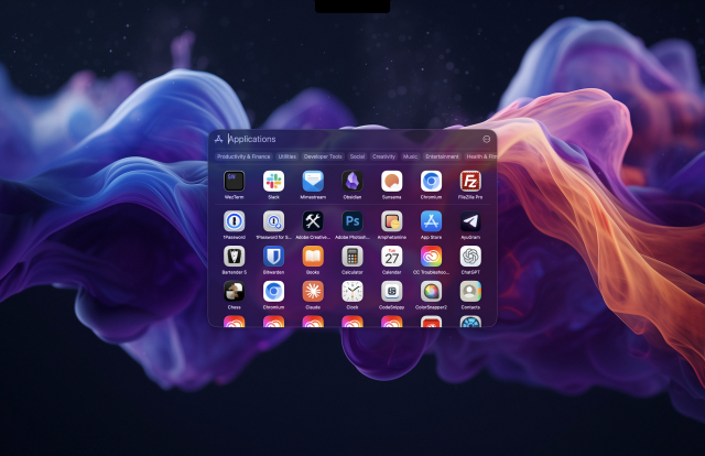New Tahoe "Launchpad" that opens as a search bar to the center of the screen