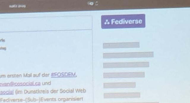 A screenshot of the fediverse post preview window showing the asterism before Follow 