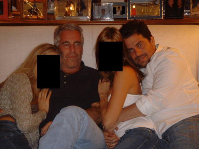 With Epstein and young girls. OMFG