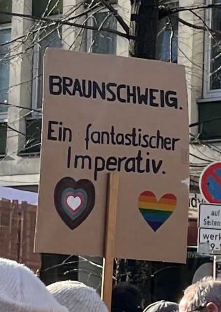 Demo-Plakat: BRAUNSCHWEIG. Ein fantastischer Imperativ.
