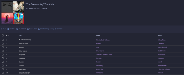 "The Summoning" Track Mix

Featuring bands like:
Thornhill
Magnolia Park
Bad Omens
Dayseeker
Siamese
sace6
Elwood Stray
Time, The Valuator
Starset
