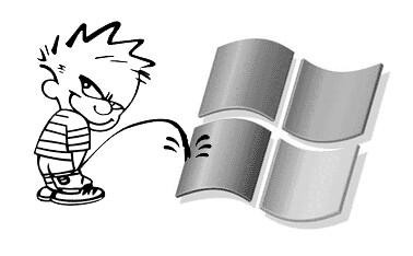 Kevin peeing MS Logo