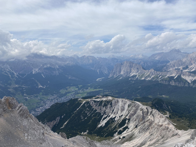 A summer panorama of Cortina d’Amprezzo valley.