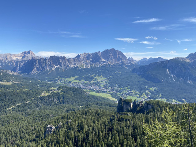 A summer panorama of Cortina d’Amprezzo valley.
