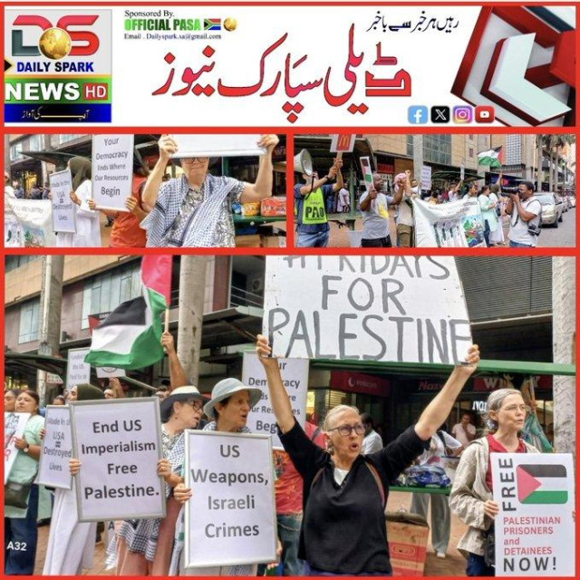 Protesters stage a boycott protest in Durban