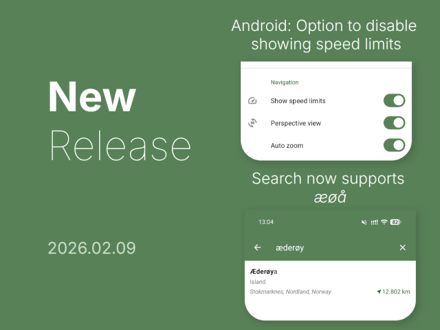 a sharepic with two screenshots demonstrating the disabling of speed limits and the improved search