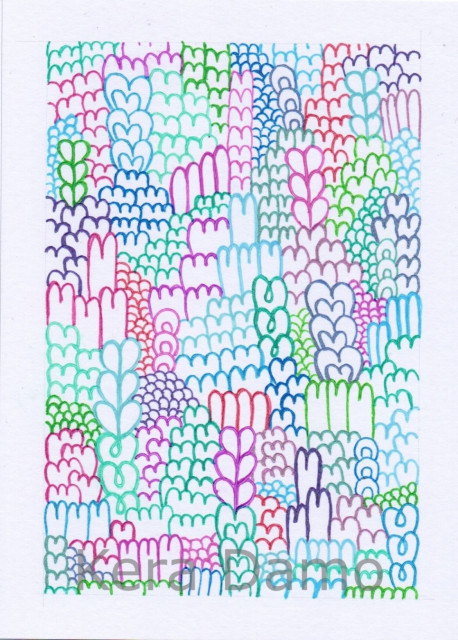 Ink drawing made by visual artist Kera Damo from The Hague / Inkttekening van beeldend kunstenaar Kera Damo uit Den Haag