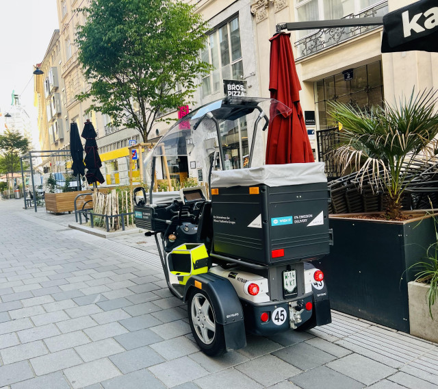 Elektrisches Zustellfahrzeug der WienIT