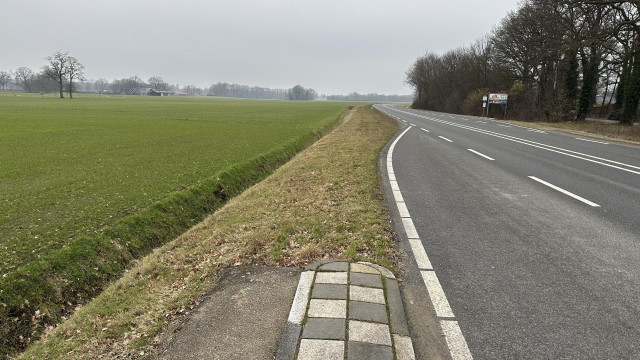 The bus stop 5 min from our home in the middle of nowhere