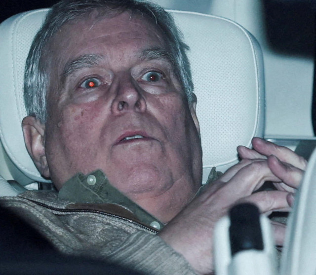 A photo of Andrew Mountbatten taken by Phil Noble for Reuters as Andrew is taken from the police station