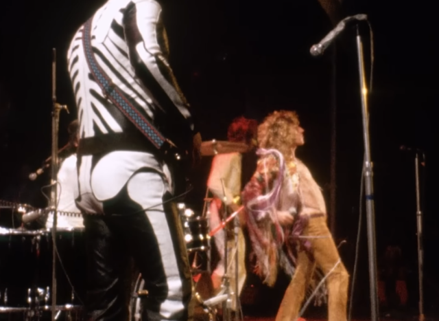 The Who performing "Pinball Wizard" on stage in 1970.