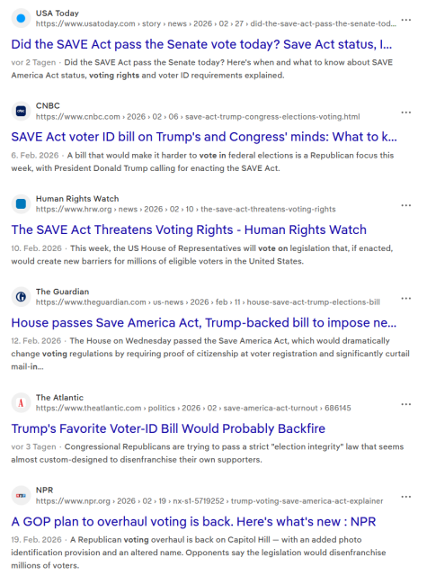 Screenshot of headlines from a DuckDuckGo search:

https://duckduckgo.com/?t=ffab&q=Vote+in+Congress+on+voting+rights+February%2C+2026&atb=v394-1&ia=web