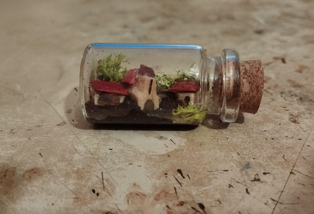 Un petit village dans une fiole