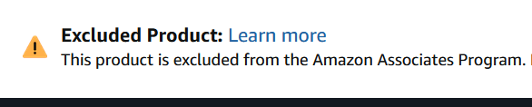 Excluded Product: Learn more

This product is excluded from the Amazon Associates Program.