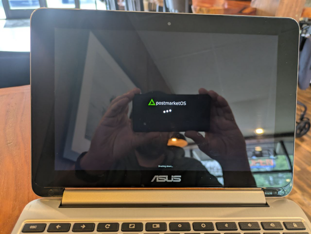 Asus Chromebook booting up to Postmarket OS