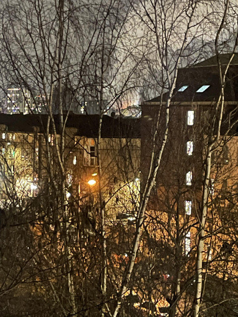 View of a fire in central Glasgow, taken from about a mile away.
