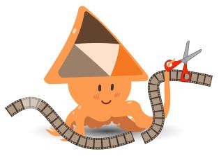 Sepia, the PeerTube mascot, cutting strips of film.

CC-By 4.0 David Revoy.