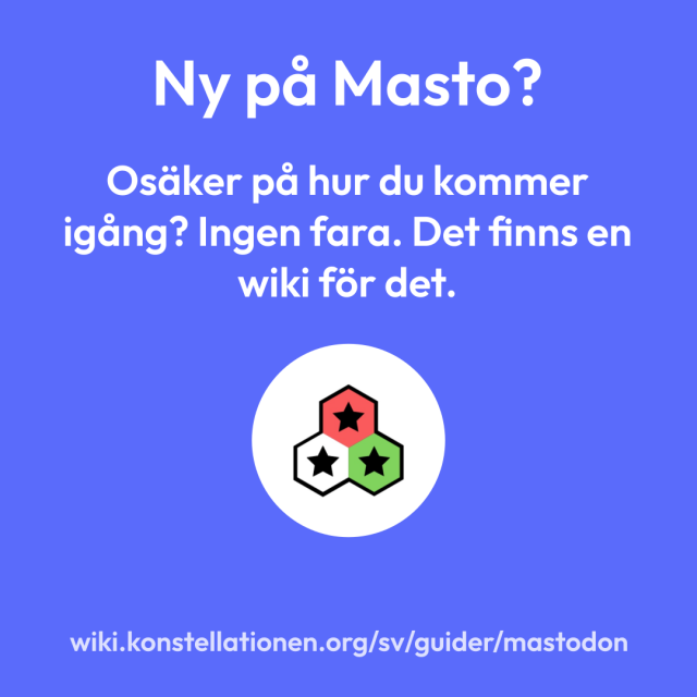 Example: New on Masto? (in Swedish)