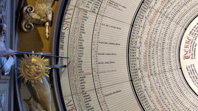 Date pointer and clock