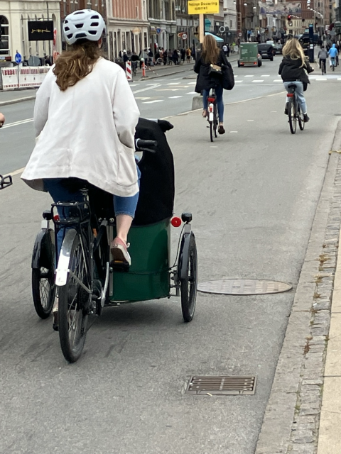 Foto von Radweg und Radfahrer:innen in Kopenhagen Foto:VCÖ