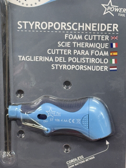 POWER TOOL STYPORSCHNEIDER
FOAM CUTTER 
SCIE THERMIQUE CUTTER PARA FOAM TAGLIERINA DEL POLISTIROLO STYRPORSNUER CORDLESS DANK