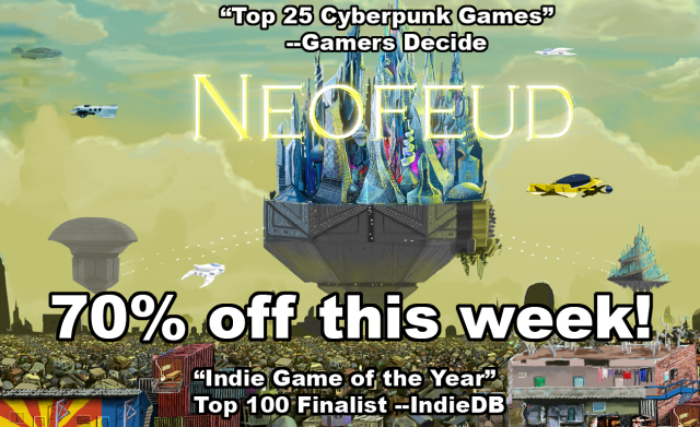 Neofeud is 70% off this week - Neofeud title screen