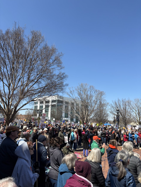 No Kings crowd Urbana, IL 3/28/26