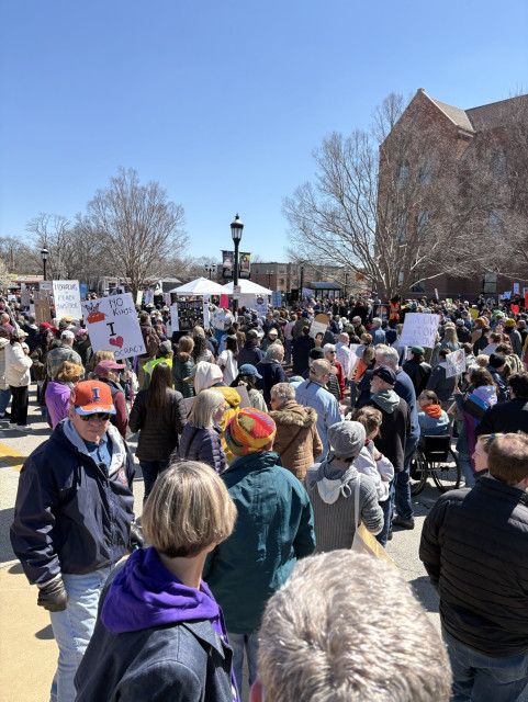 No Kings crowd Urbana, IL 3/28/26