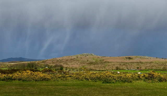 A hail storm leave pew tor 