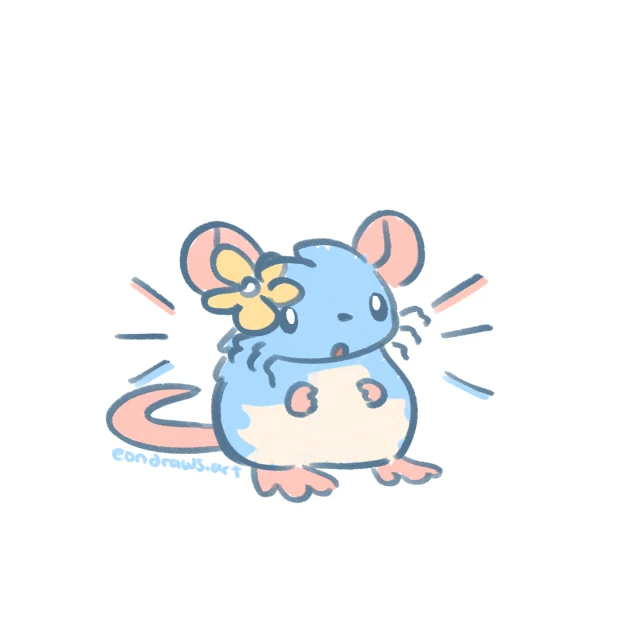 my rat OC Puff, who is trans coloured (and also trans). they look especially small and cute and round and vibrant. 