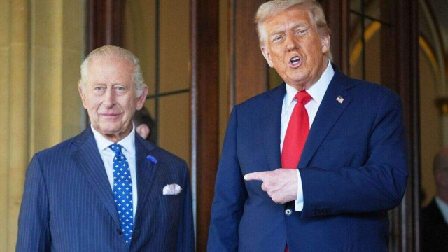 Schon einmal haben sich Präsident Donald Trump und der britische König Charles III. getroffen, wie hier im September 2025 in Schloss Windsor.