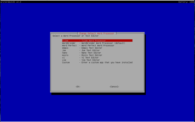 A list of all the preloaded word processors and text editors.