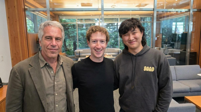 Epstein, Zuckerberg and someone else photo