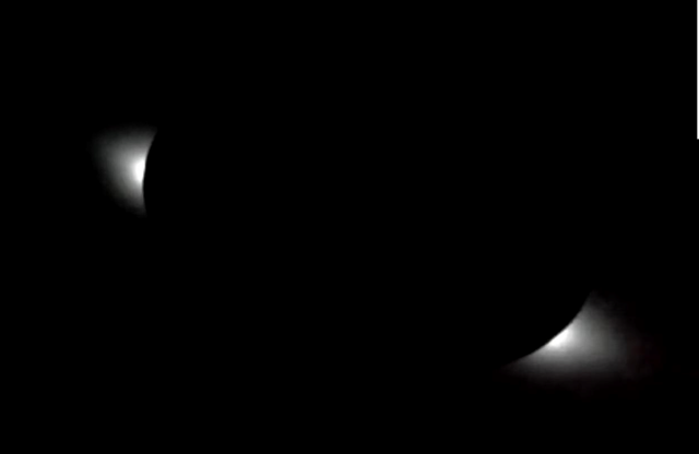 Composite image showing Sunset and Sunrise over the Moon as observed by Artemis II astronauts last night.