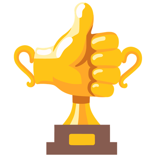 Emoji Kitchen-Sticker der Emojis 👍 und 🏆