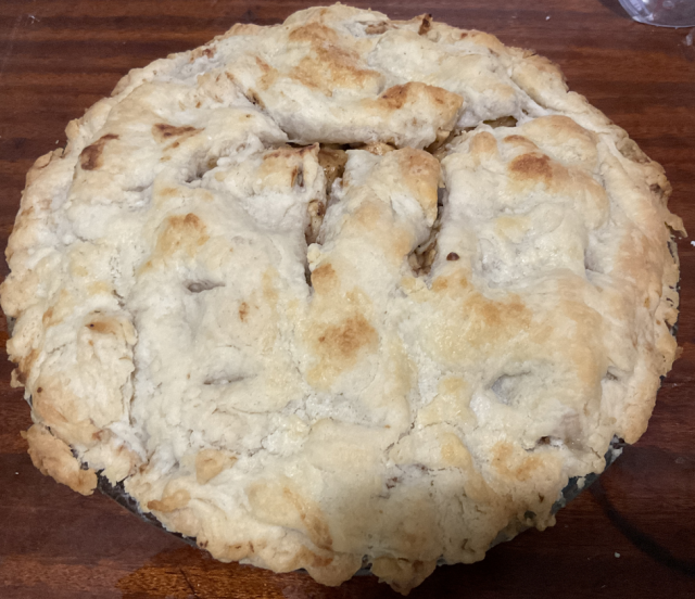 One slightly messy apple pie (I was in a hurry)