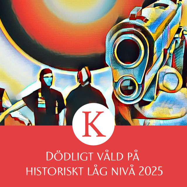 Dödligt våld på historiskt låg nivå 2025