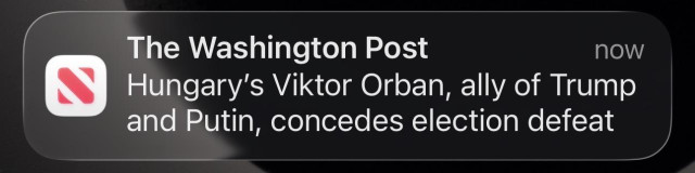 The Washington Post
Hungary's Viktor Orban, ally of Trump and Putin, concedes election defeat