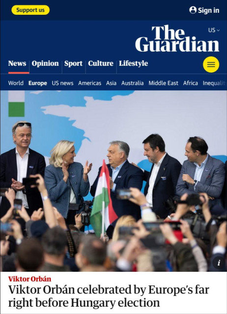 Orbán with Geert Wilders, Marie LePen and other fascist eurotrash days before the elections