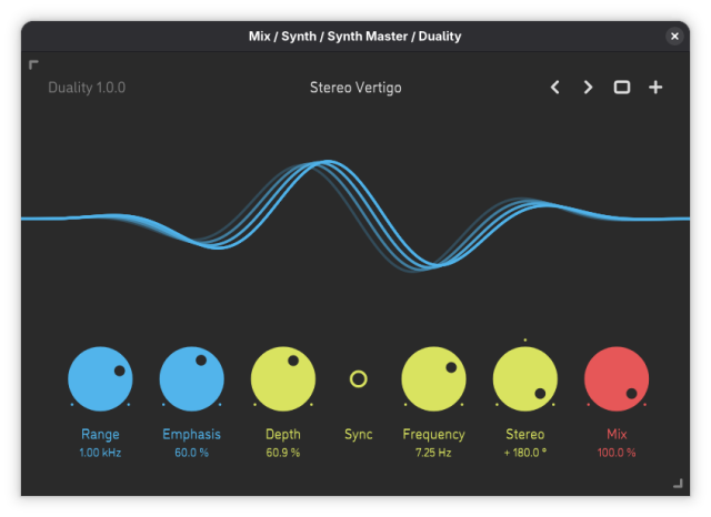 Duality plugin UI with silky smooth animations and a fantastic sound.
