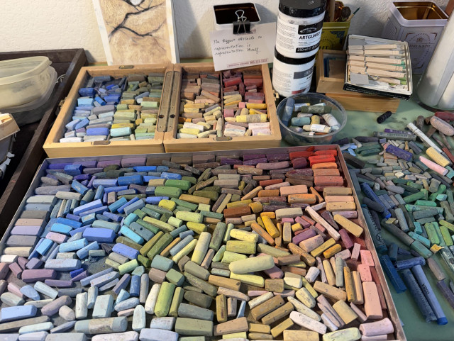 Two smaller pastel boxes for painting trip. I'm considering starting portrait work, and the smaller box may be good for that.