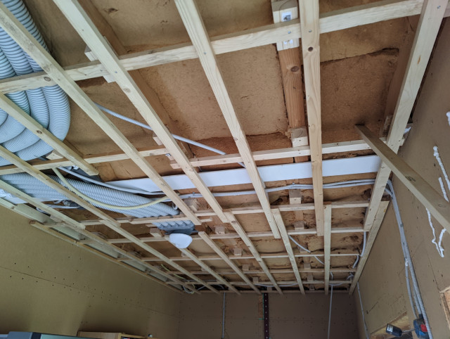 Celling structure over ventilation pipes